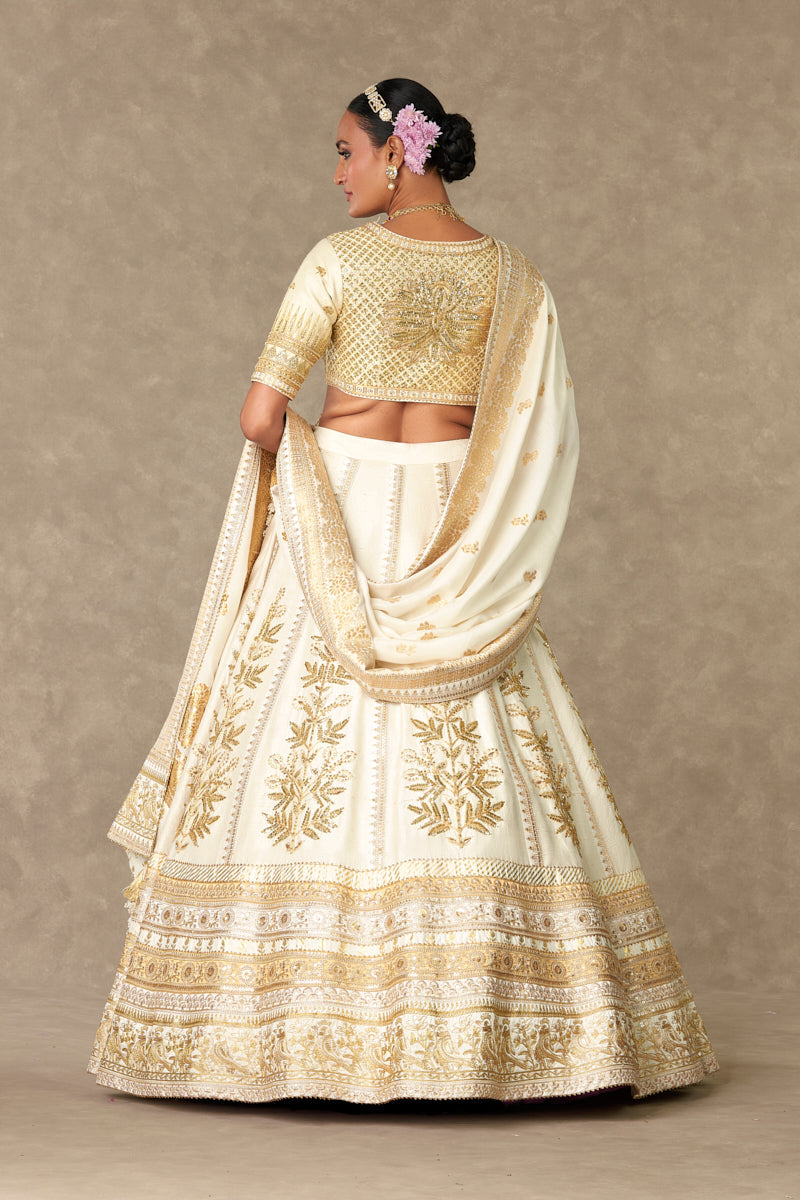 Ivory Neel-Kamal Lehenga Set