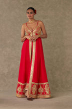 Red Haath phool Palazzo Set