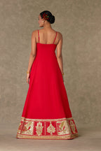 Red Haath phool Palazzo Set