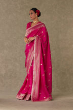 Magenta Haath Phool Saree