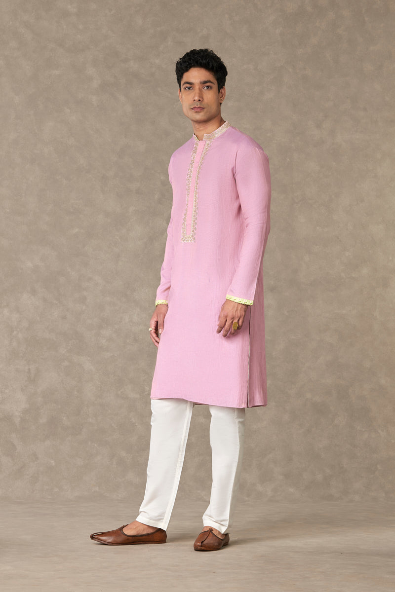 Pink Tissue Kurta