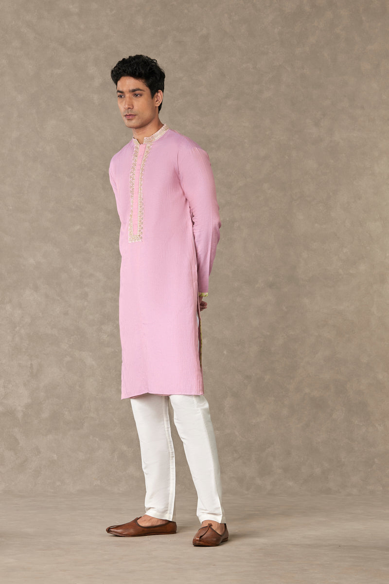 Pink Tissue Kurta