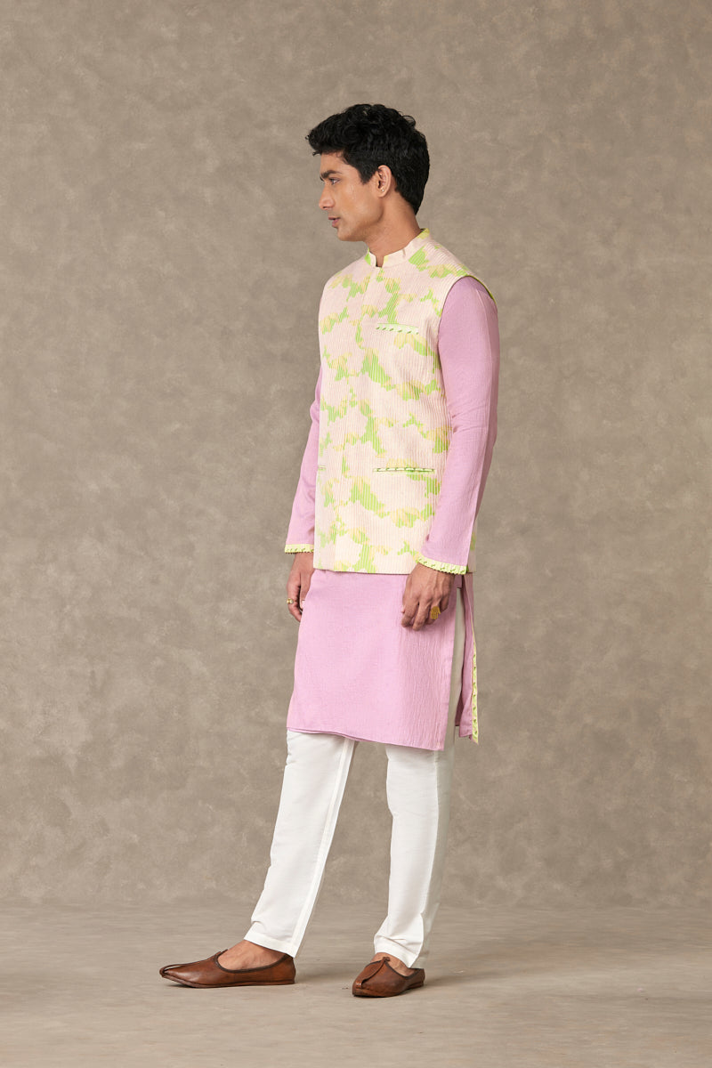 Pink Tissue Kurta