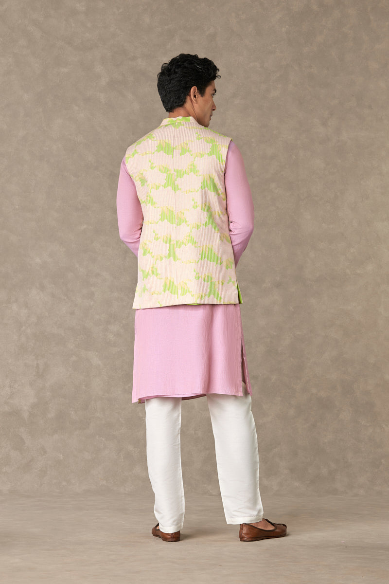 Pink Tissue Kurta