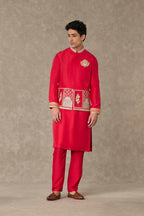 Red Anar Kurta