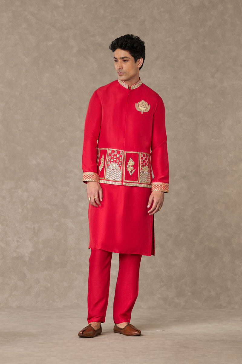 Red Anar Kurta