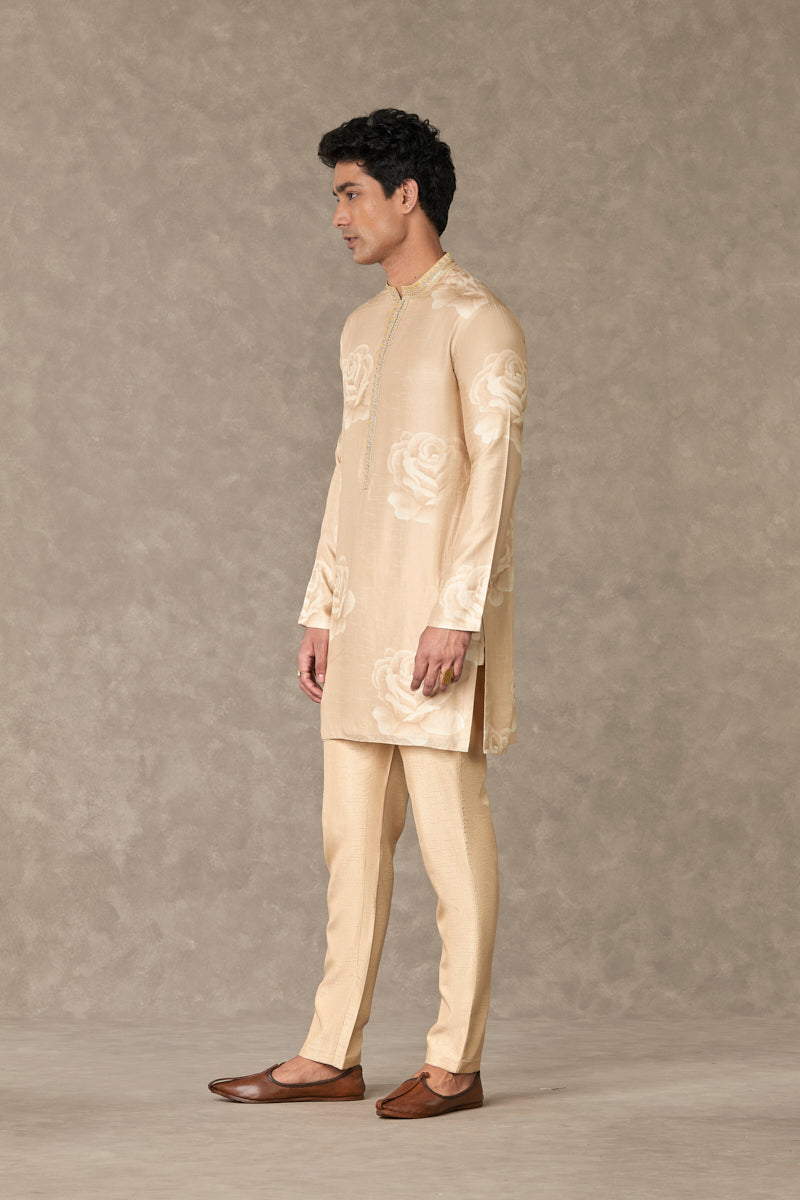 Beige Trikone Kurta
