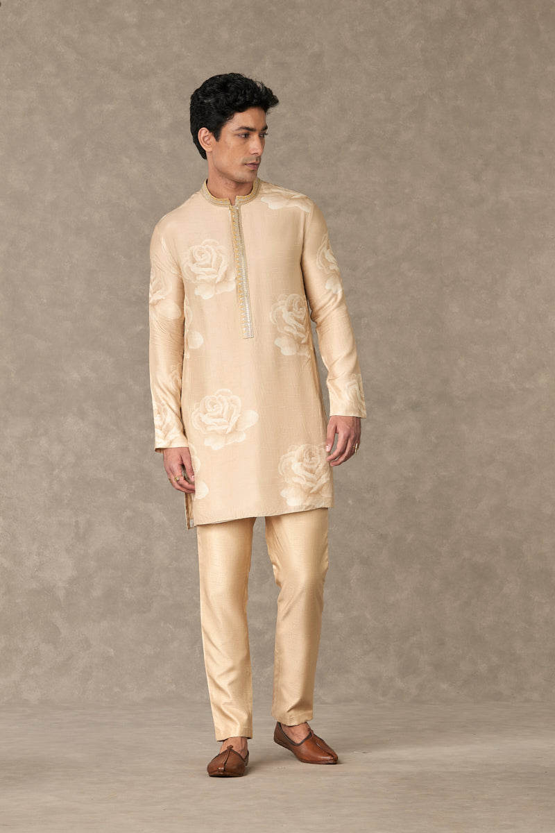 Beige Trikone Kurta
