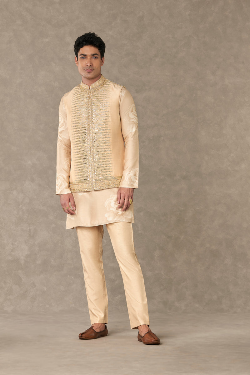 Beige Trikone Kurta