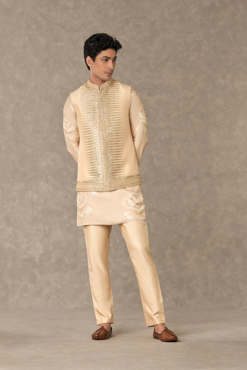Beige Trikone Kurta