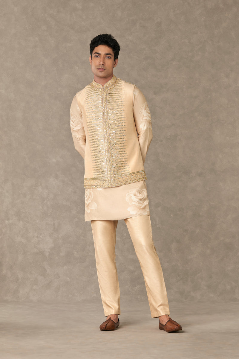 Beige Trikone Kurta