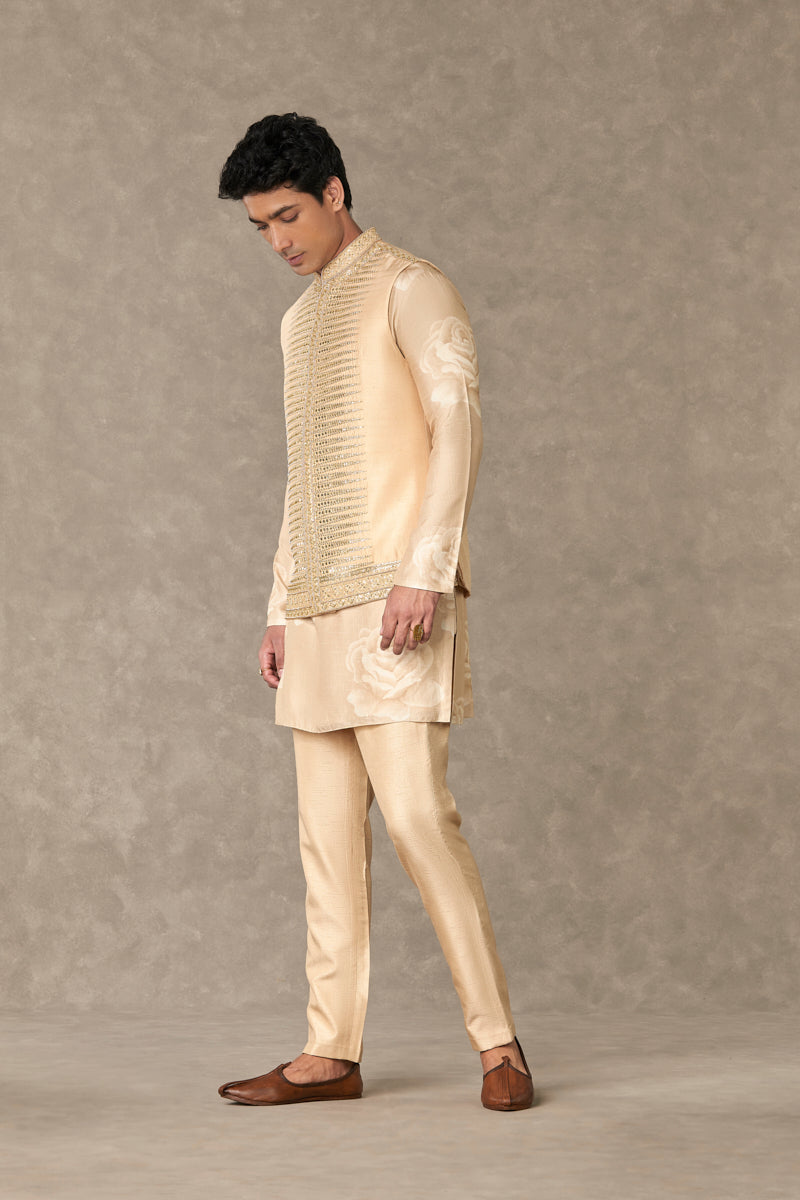 Beige Trikone Kurta