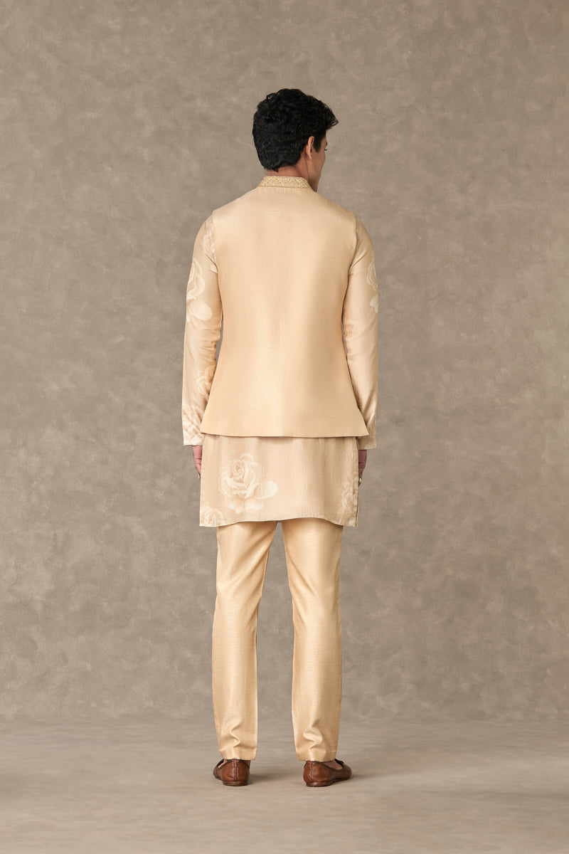Beige Trikone Kurta