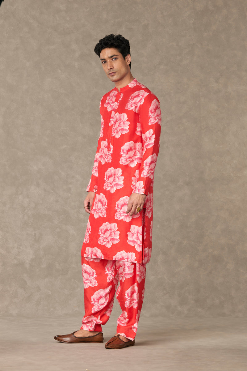 Red Gulaab Kurta