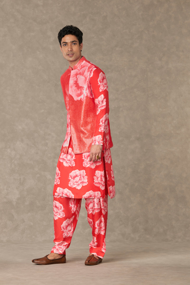 Red Gulaab Kurta