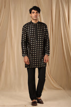Black Wallflower Kurta Set