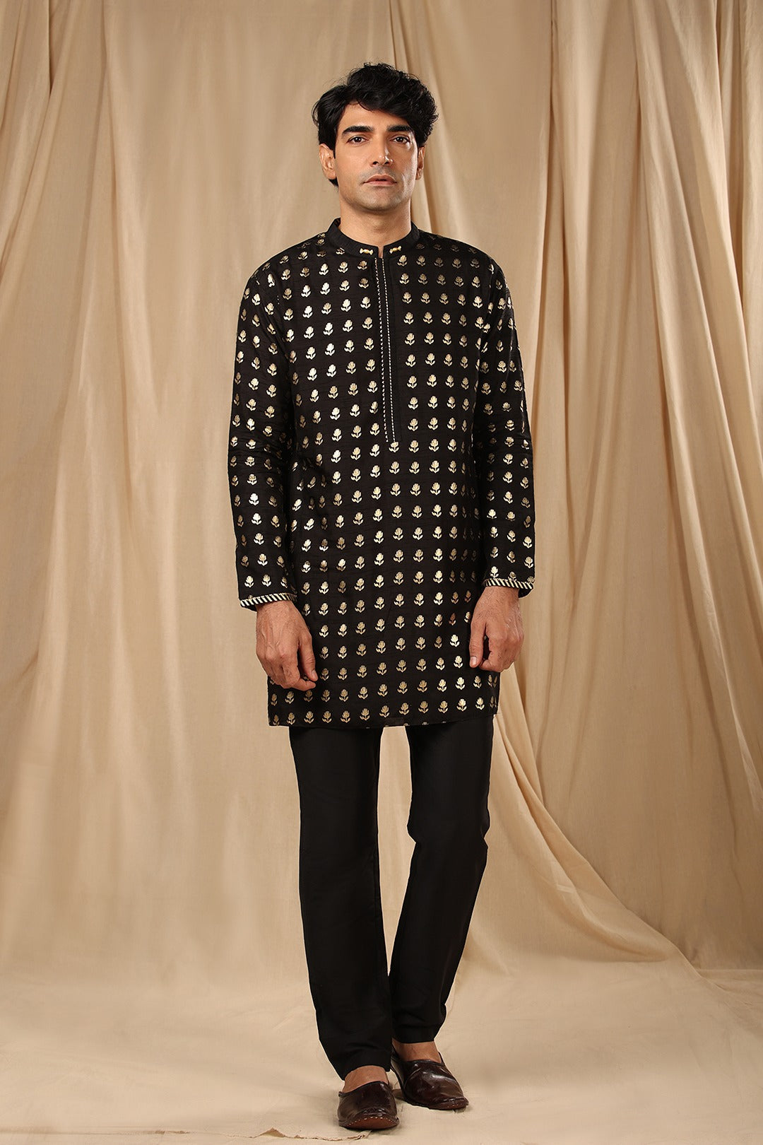 Black Wallflower Kurta Set