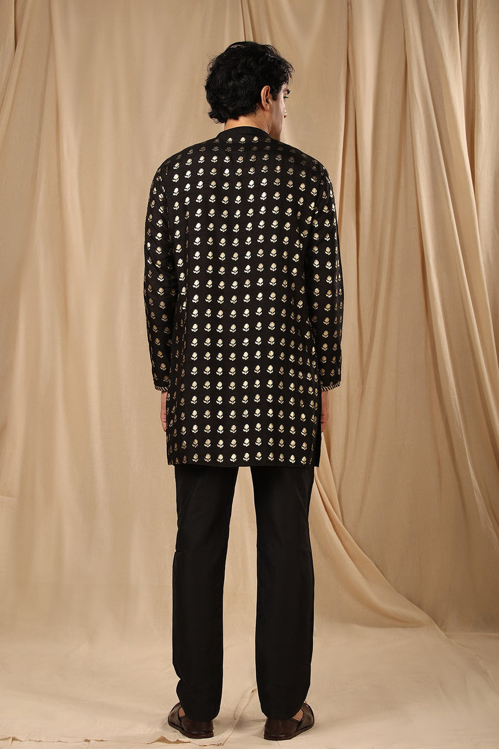 Black Wallflower Kurta Set