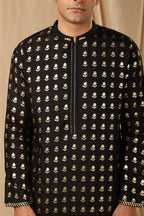 Black Wallflower Kurta Set