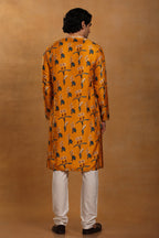 Mustard Spring Blossom Kurta Set