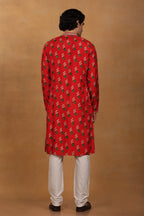 Red Cotton Candy Kurta