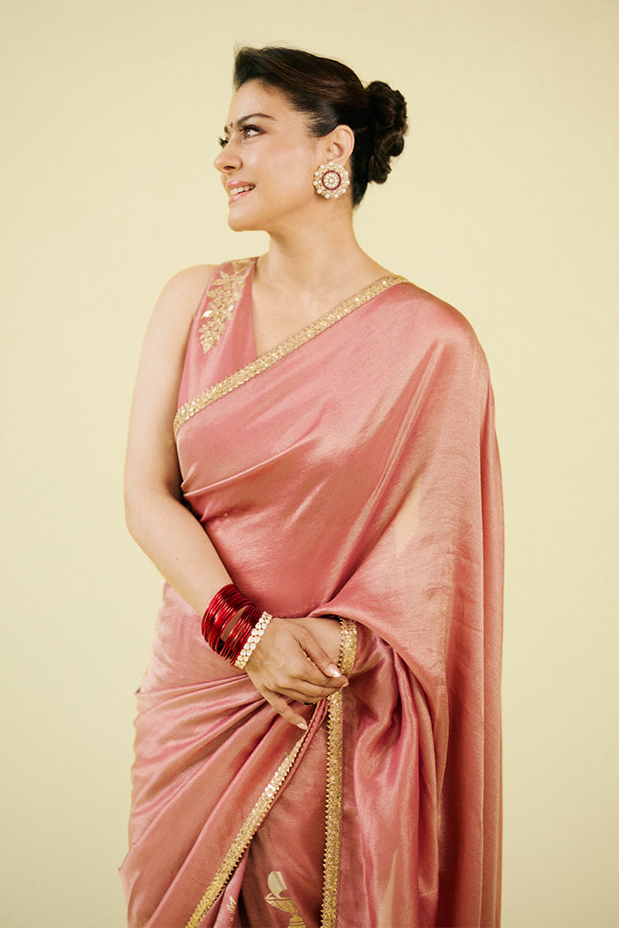 Mauve Moon Garden Tissue Saree