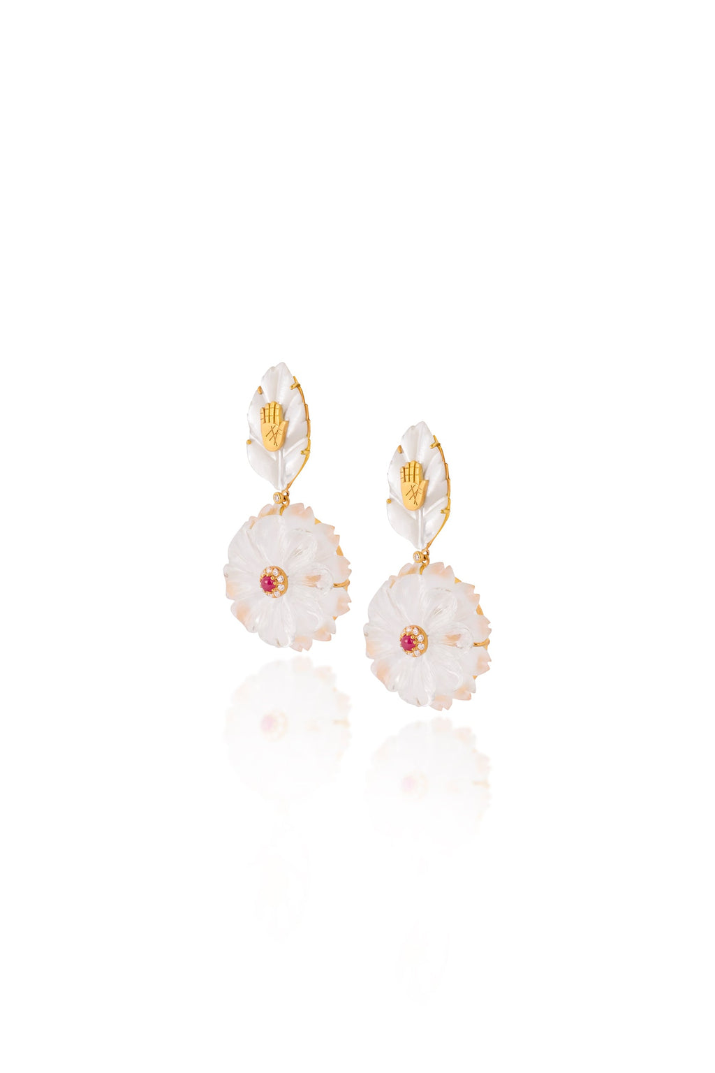 Frosted Flower Earrings