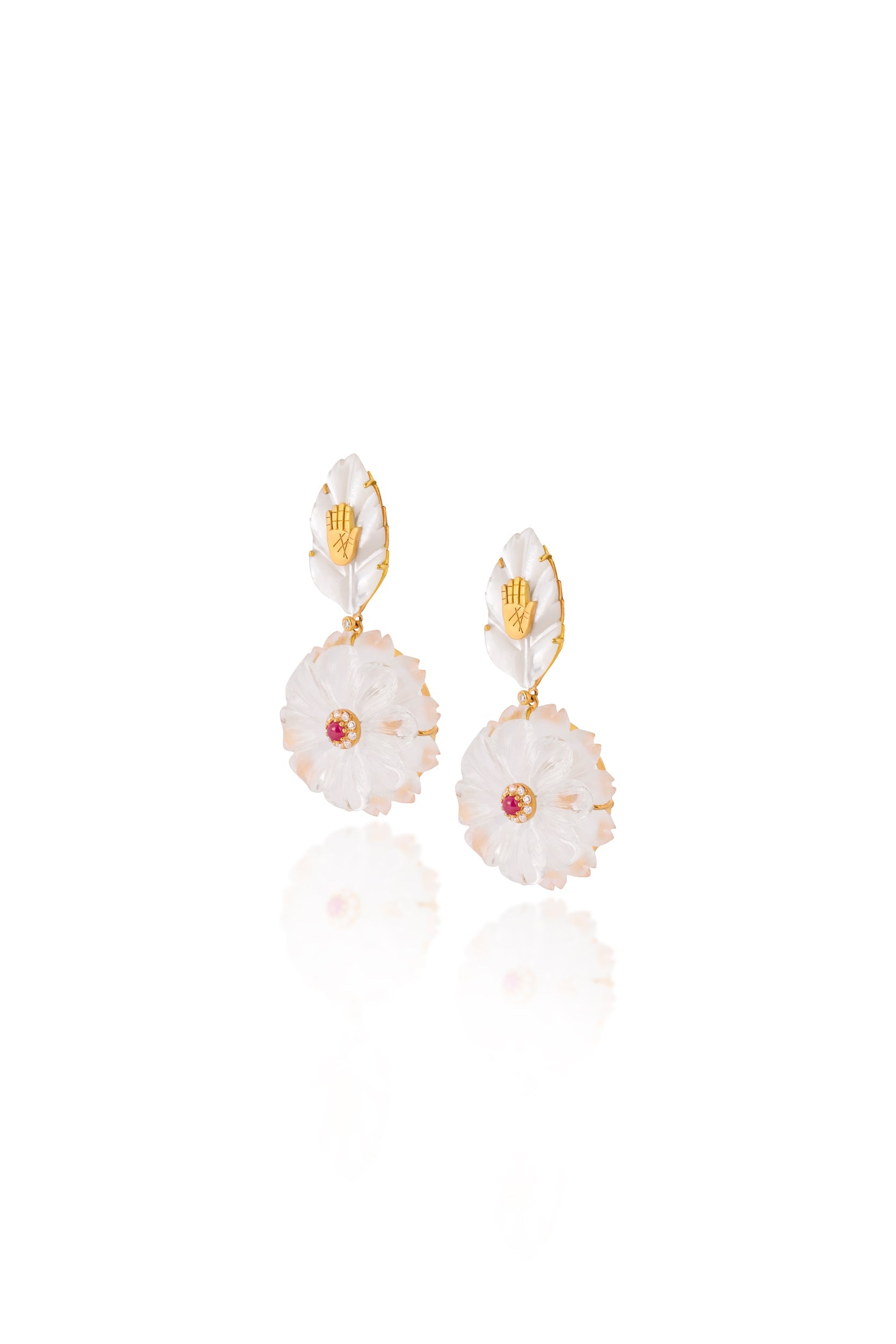 Frosted Flower Earrings