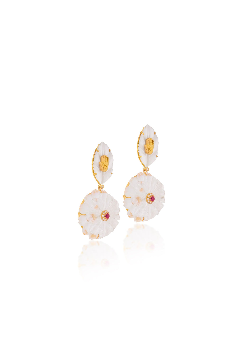 Frosted Flower Earrings