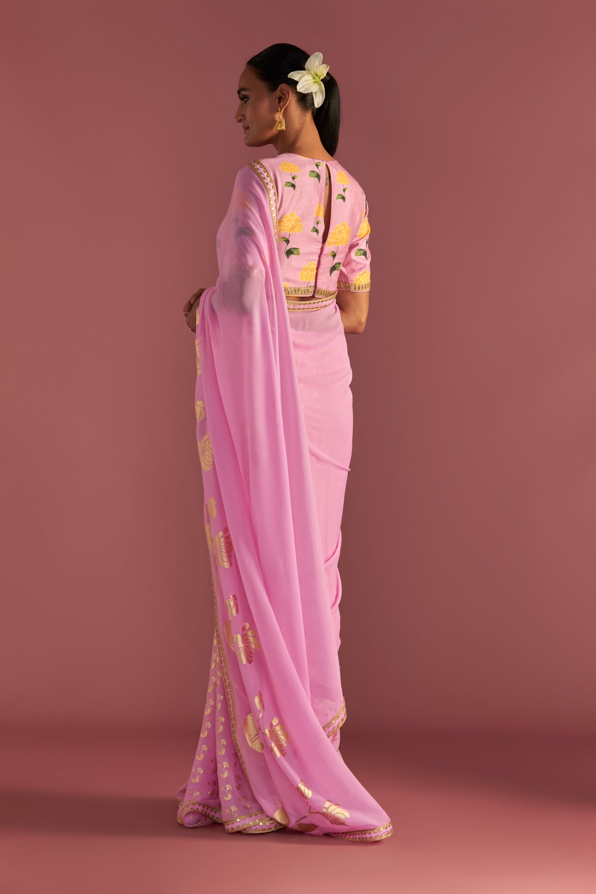Blush Springbud Saree