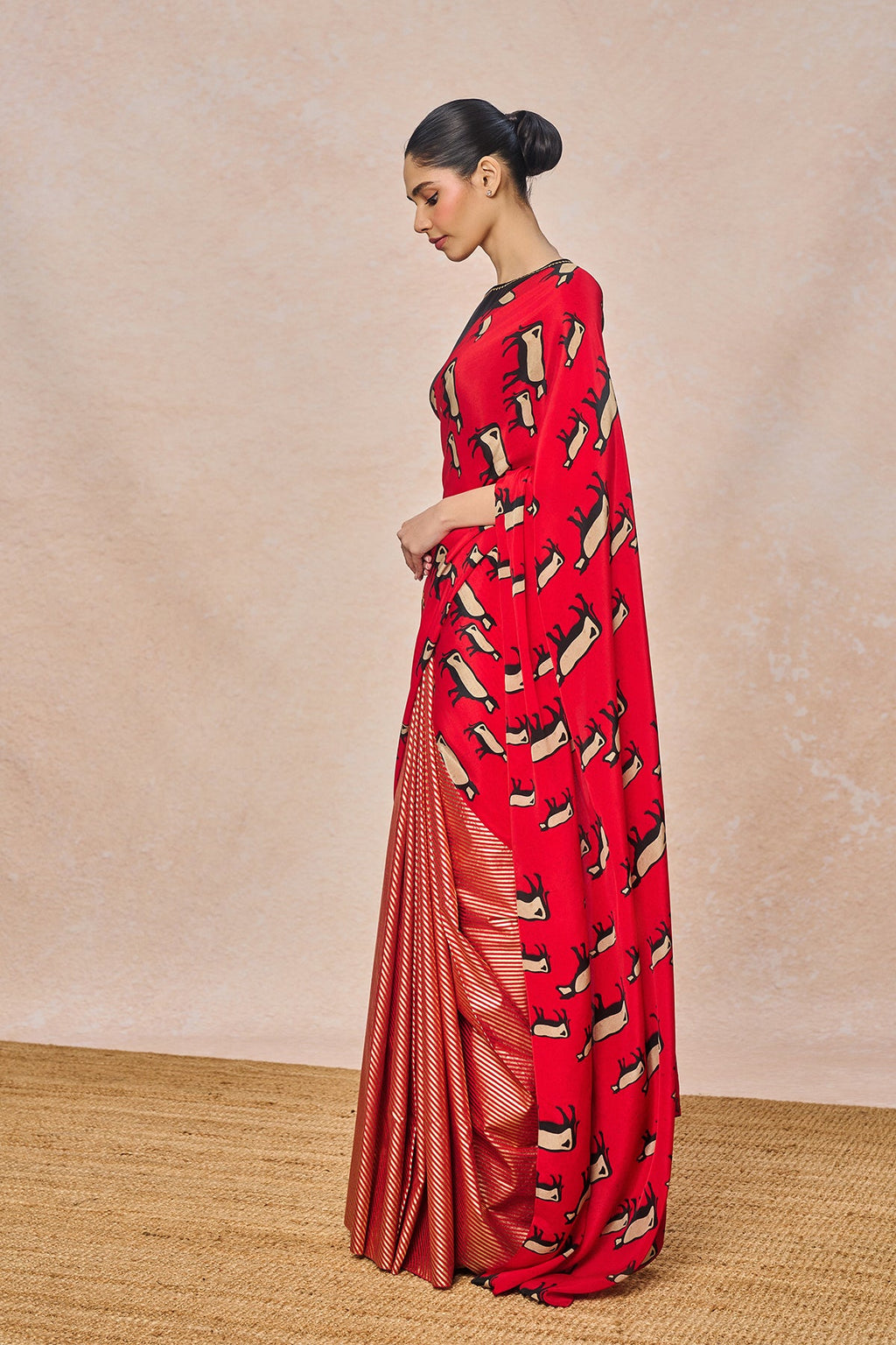 Red Cow Saree