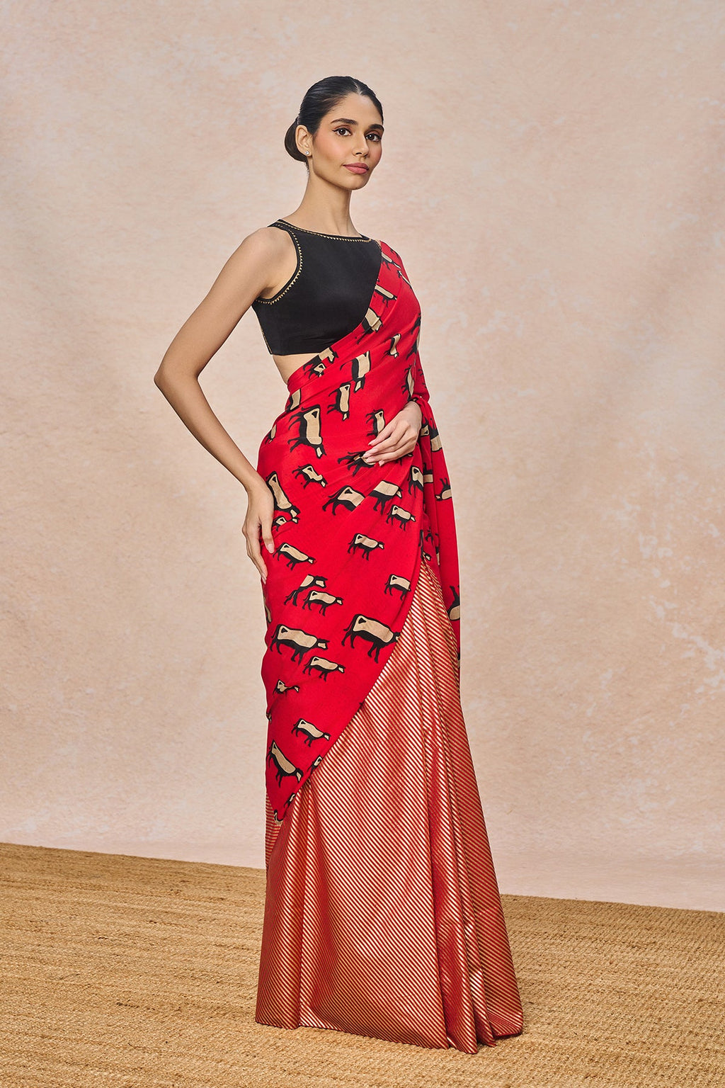 Red Cow Saree