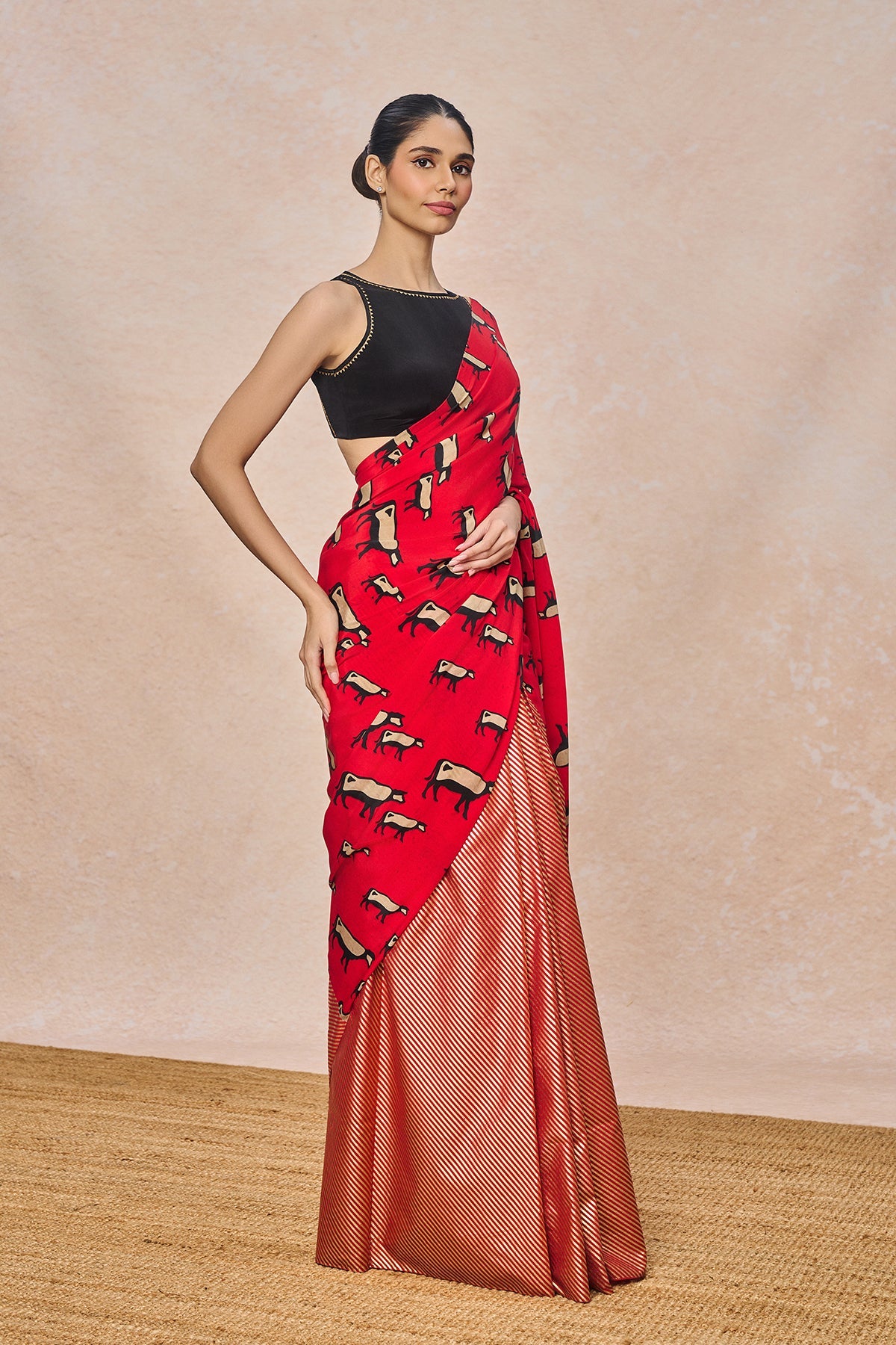Red Cow Saree