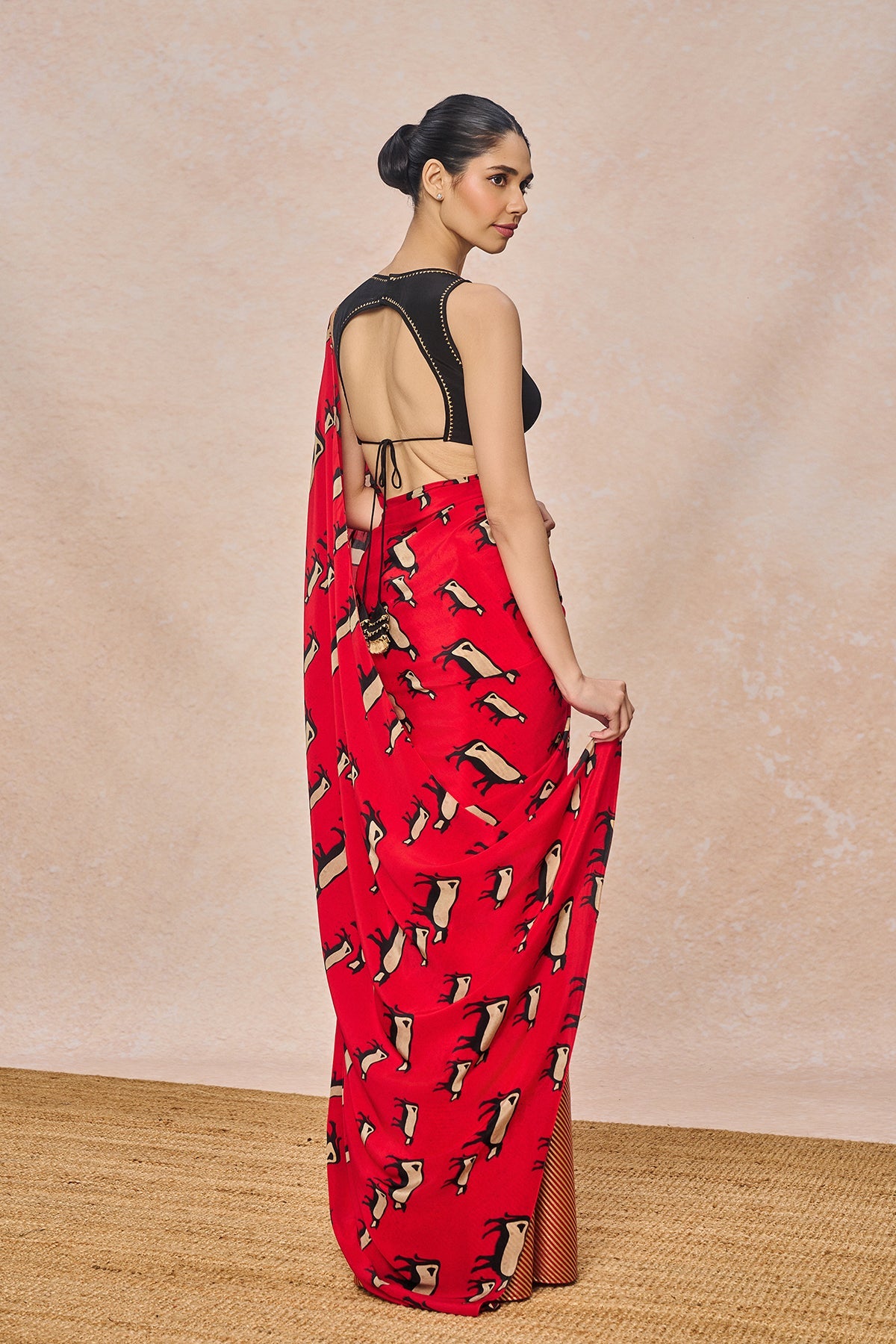 Red Cow Saree