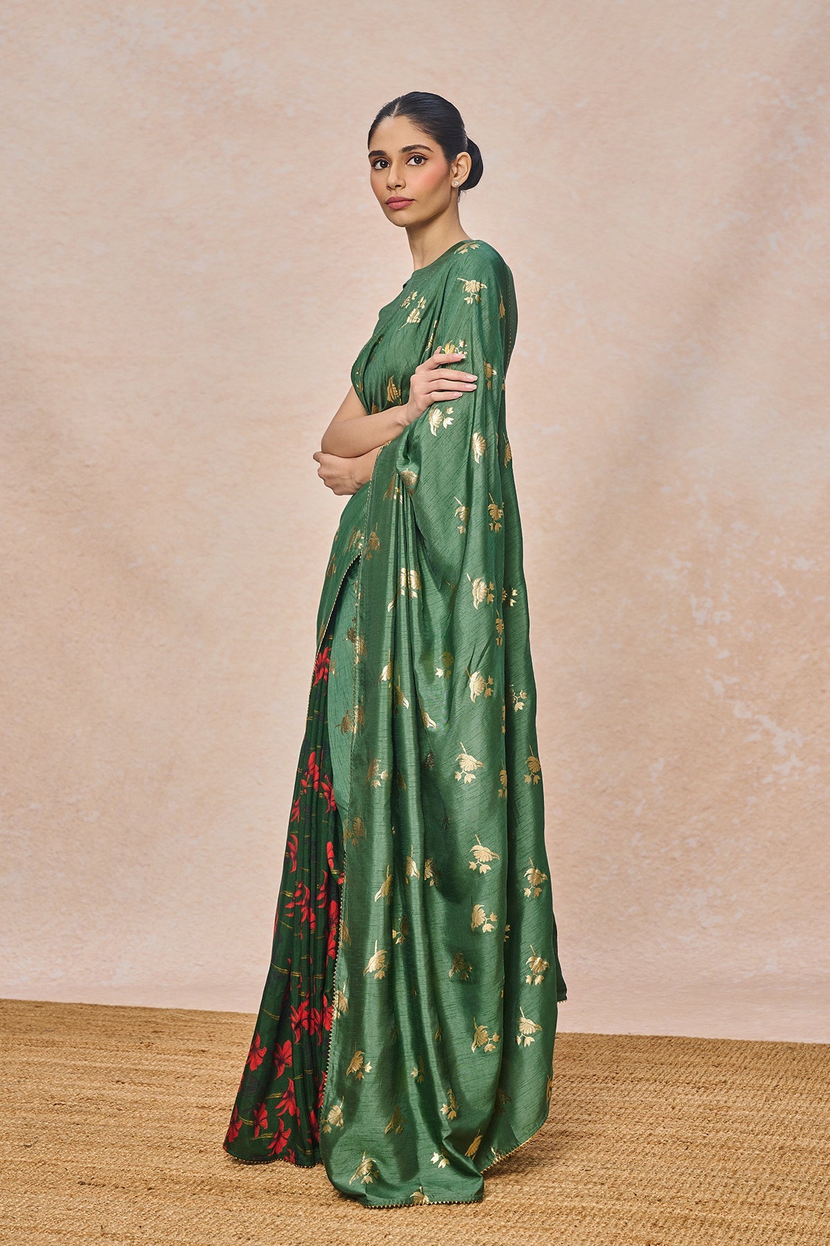 Sage Green Irisbud Saree