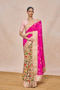 Pink Nandi Saree