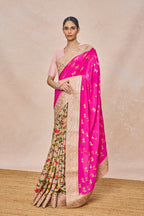 Pink Nandi Saree