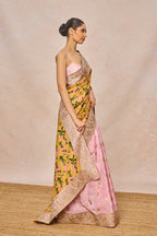 Mustard Floral Bloom Saree