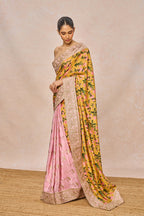 Mustard Floral Bloom Saree