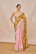 Mustard Floral Bloom Saree