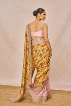 Mustard Floral Bloom Saree