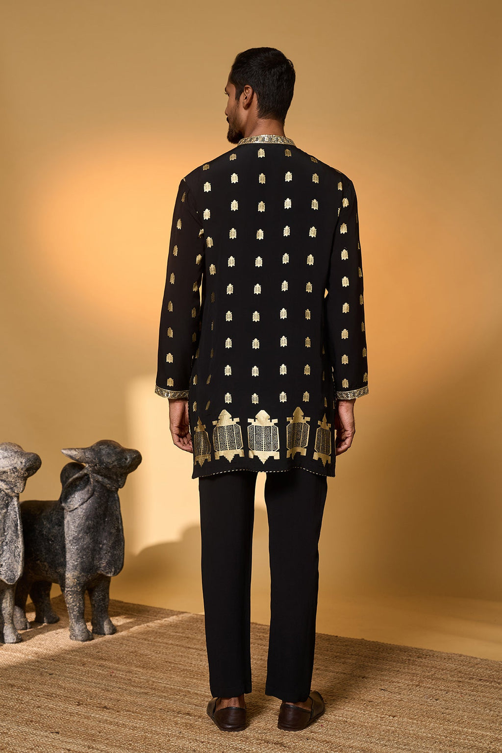 Black Turtle Tale Kurta Set