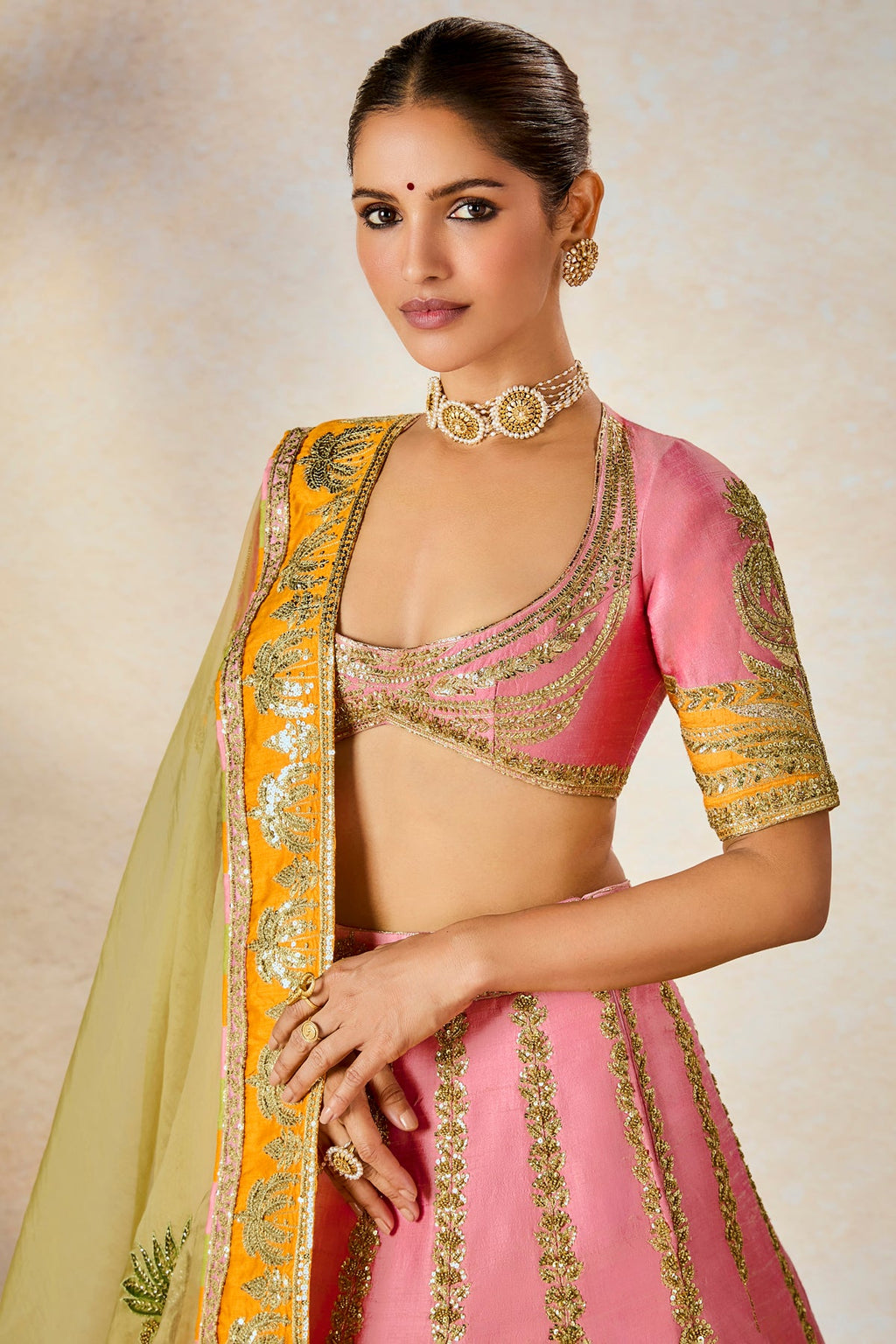 Rose Thandai Lehenga