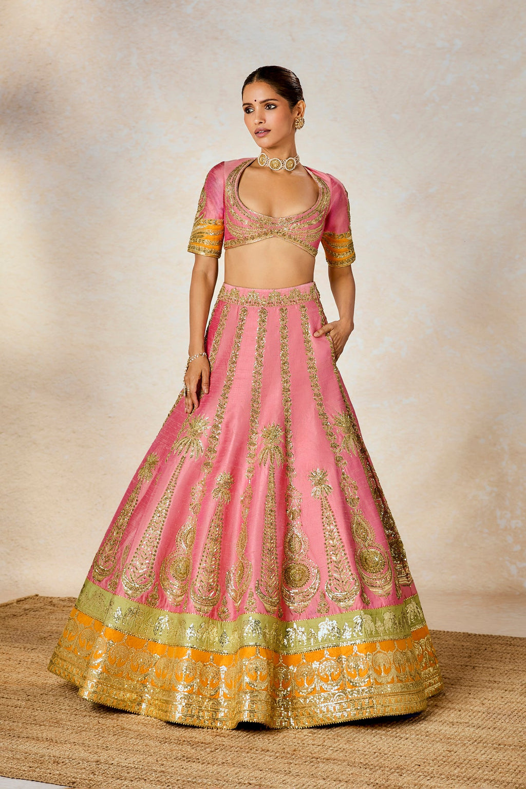 Rose Thandai Lehenga