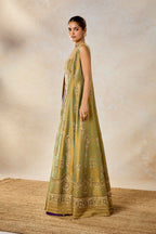 The Kesar Varak Long Jacket Lehenga Set