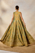 The Kesar Varak Long Jacket Lehenga Set