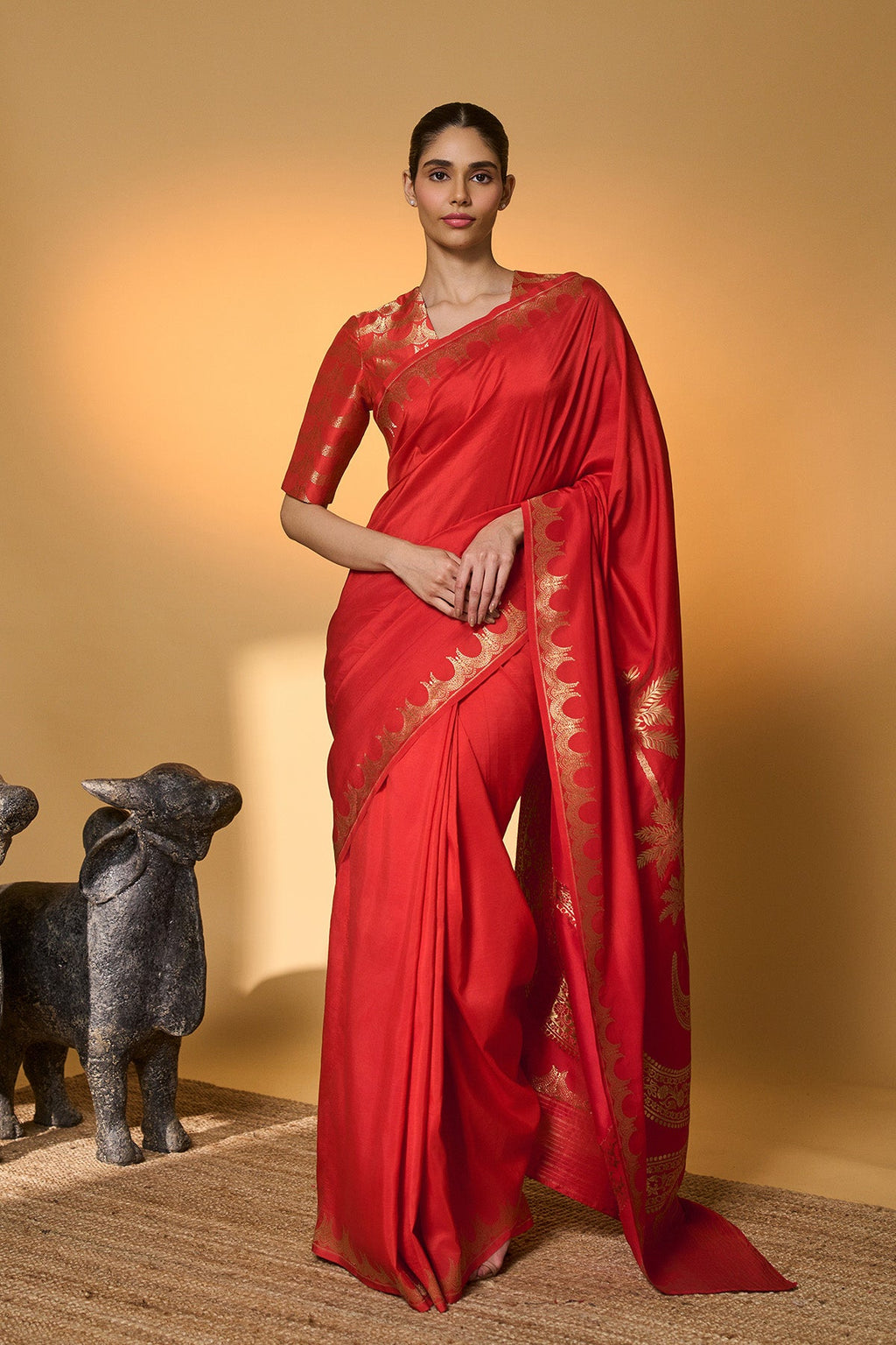 Crimson Tijila Saree