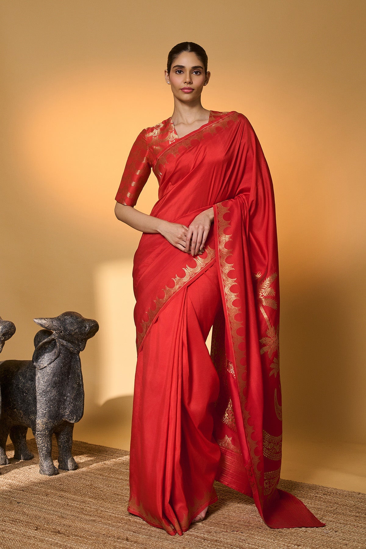 Crimson Tijila Saree
