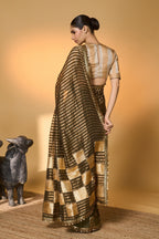 Olive Corncrest Gota Saree