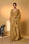 Gold Droopy Bloom Gota Saree